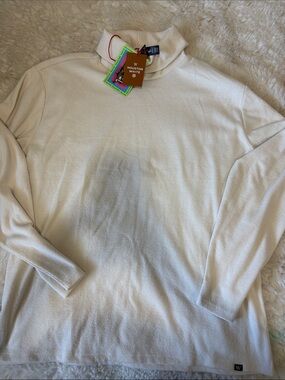 Houston White Cream Turtleneck Sweater